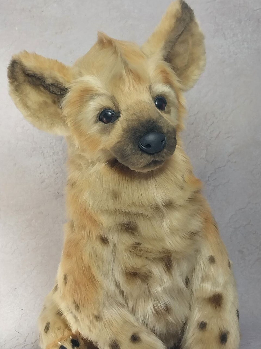 Realistic Hyena Toy Artificial Stuffed Animal Cute Baby Puppy Cub Soft