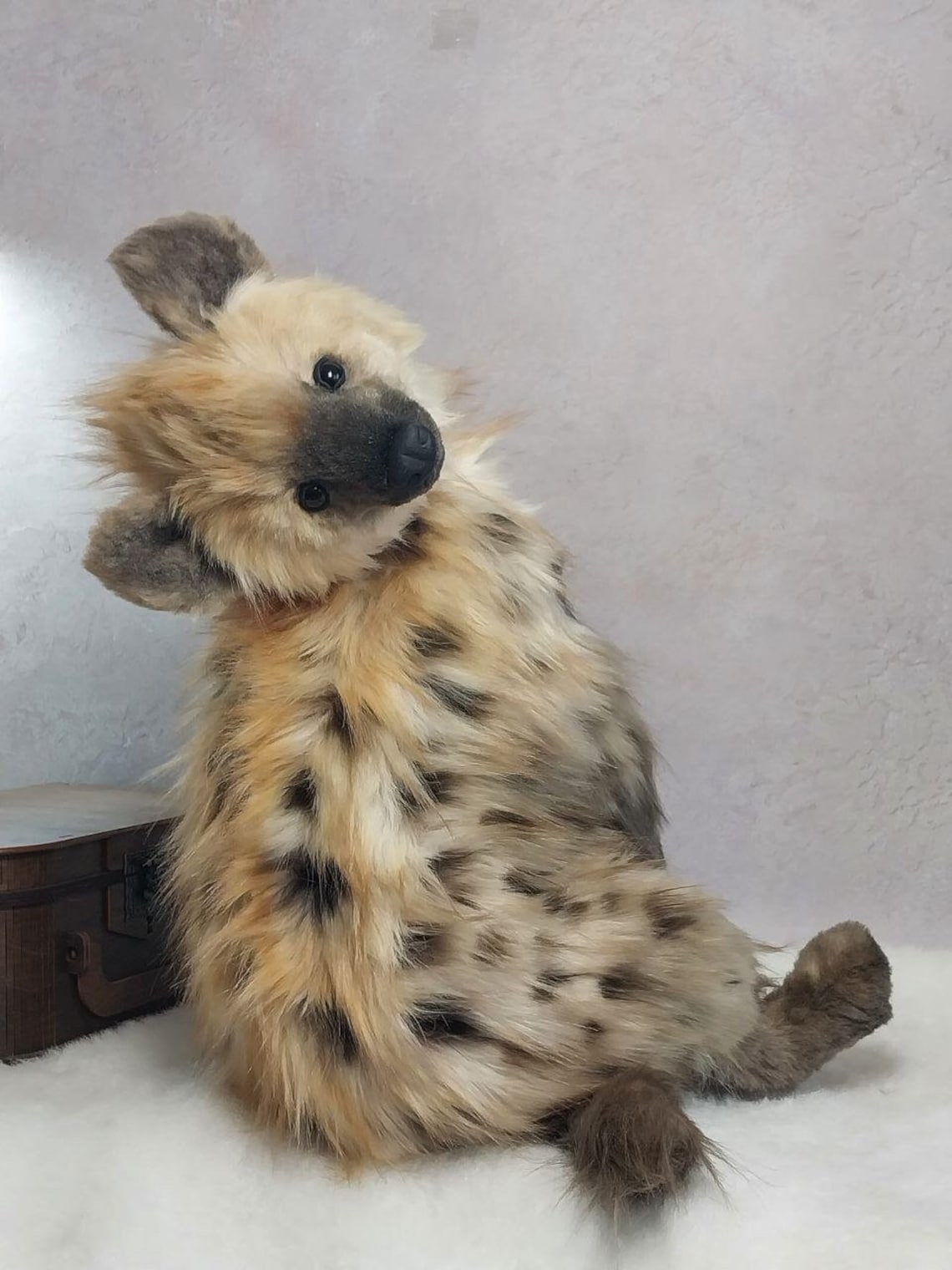 Realistic Hyena Stuffed Animal Cute Baby Hyena Cub Toy Soft - Etsy