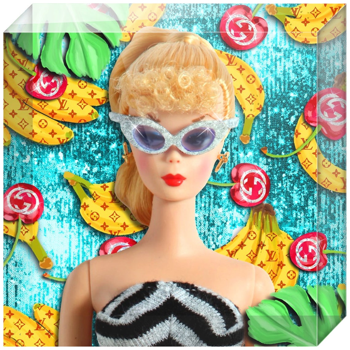 Banana Barbie bloque de acrílico Etsy España
