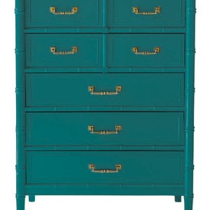 FREE SHIPPING* Henry Link Bali Hai Tall Boy Dresser Chest of Drawers Faux Bamboo