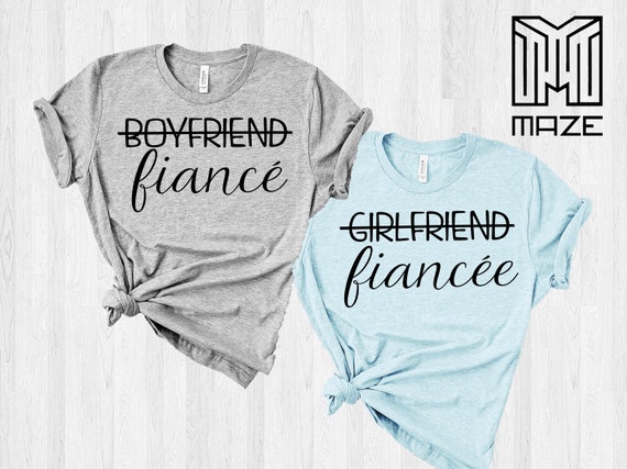 Clothe Design C5471 Girlfriend Fiancee Shirt Fiance Shirt Meant To Be Engagement Shirts Engagement Gift Future Mrs I Said Yes
