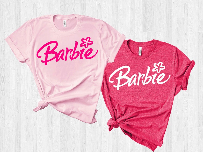 Cute Pink Barbie Tshirt Birthday Barbie Girl Barbie tshirt | Etsy