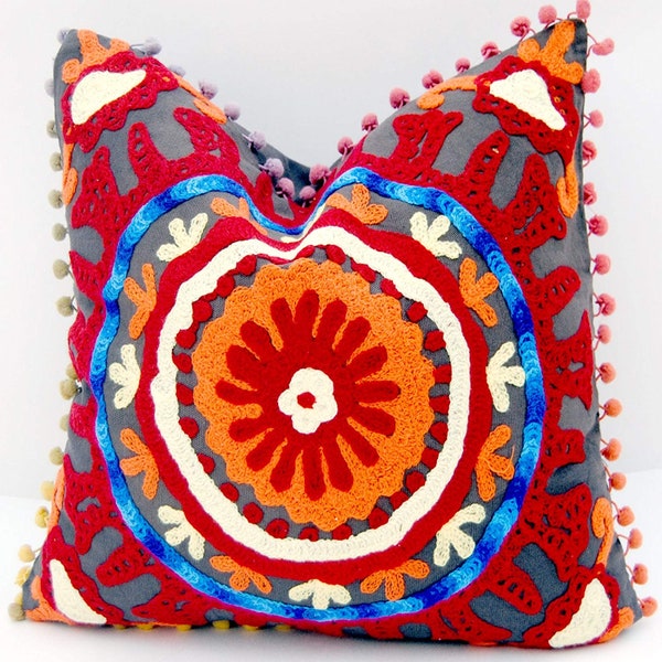 Suzani Throw Pillows Etsy