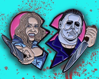 Michael & Laurie Enamel Pin Set | Final Girl X Horror Movie Slasher