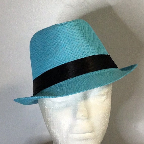 Childs Turquoise Fedora Hat - Etsy