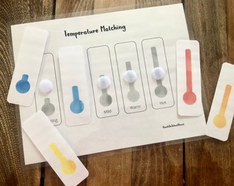 Cricut Temperature Busy Book Download- Busy Binder Circle Time Worksheets and Coordinating Print and Cut File for Cricut (pdf, png)