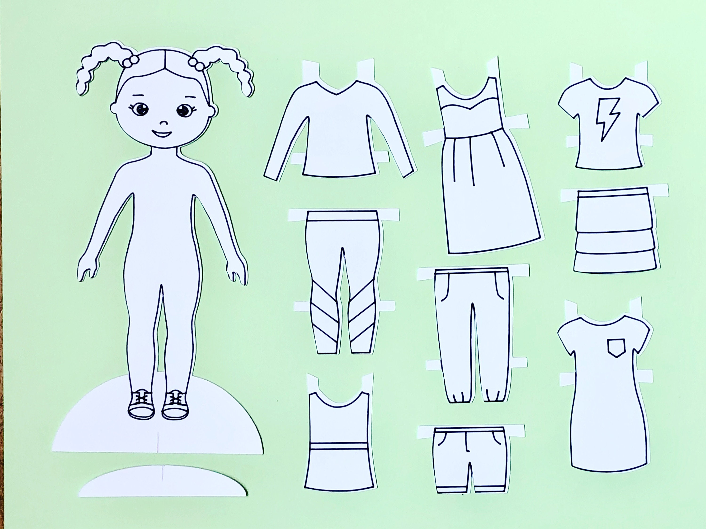 Paper Doll SVG Template For Cricut And Silhouette Cutting Machines