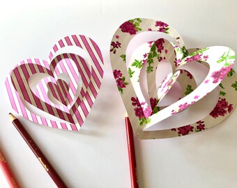 Heart Wind Spinner Cut File- A Love Themed Decoration for your Cricut or Silhouette (svg, dxf, png, pdf)