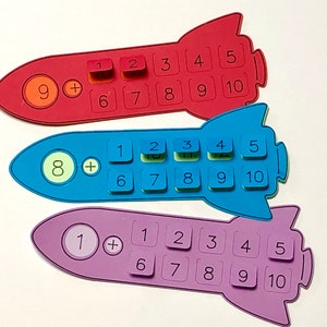 Math Rockets Addition SVG and PDF- Rocket Math Cut File and Printable for Learning Adding With ...