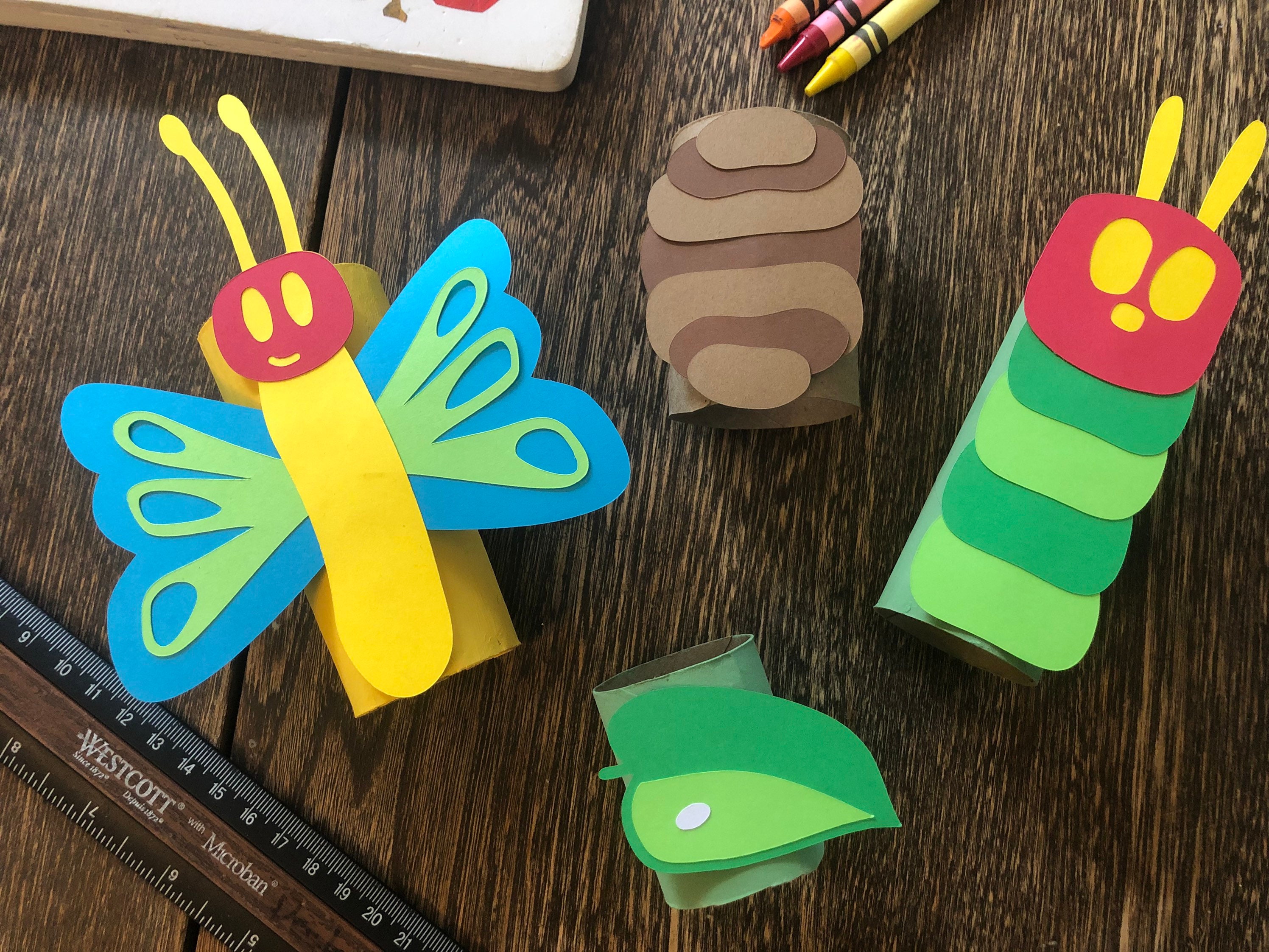 Very Hungry Caterpillar Toilet Paper Roll Puppet SVG Download Etsy México