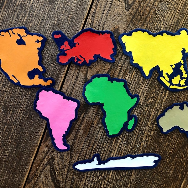 Continents SVG Felt Board Template for CRICUT- Montessori world map svg, Cricut or hand cut felt, and Cricut cut the vinyl