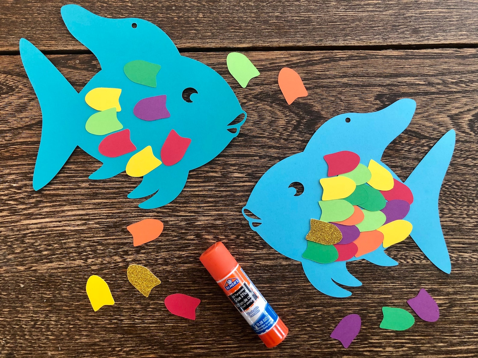 Rainbow Fish Craft Template SVG and PDF a Downloadable Read Etsy UK