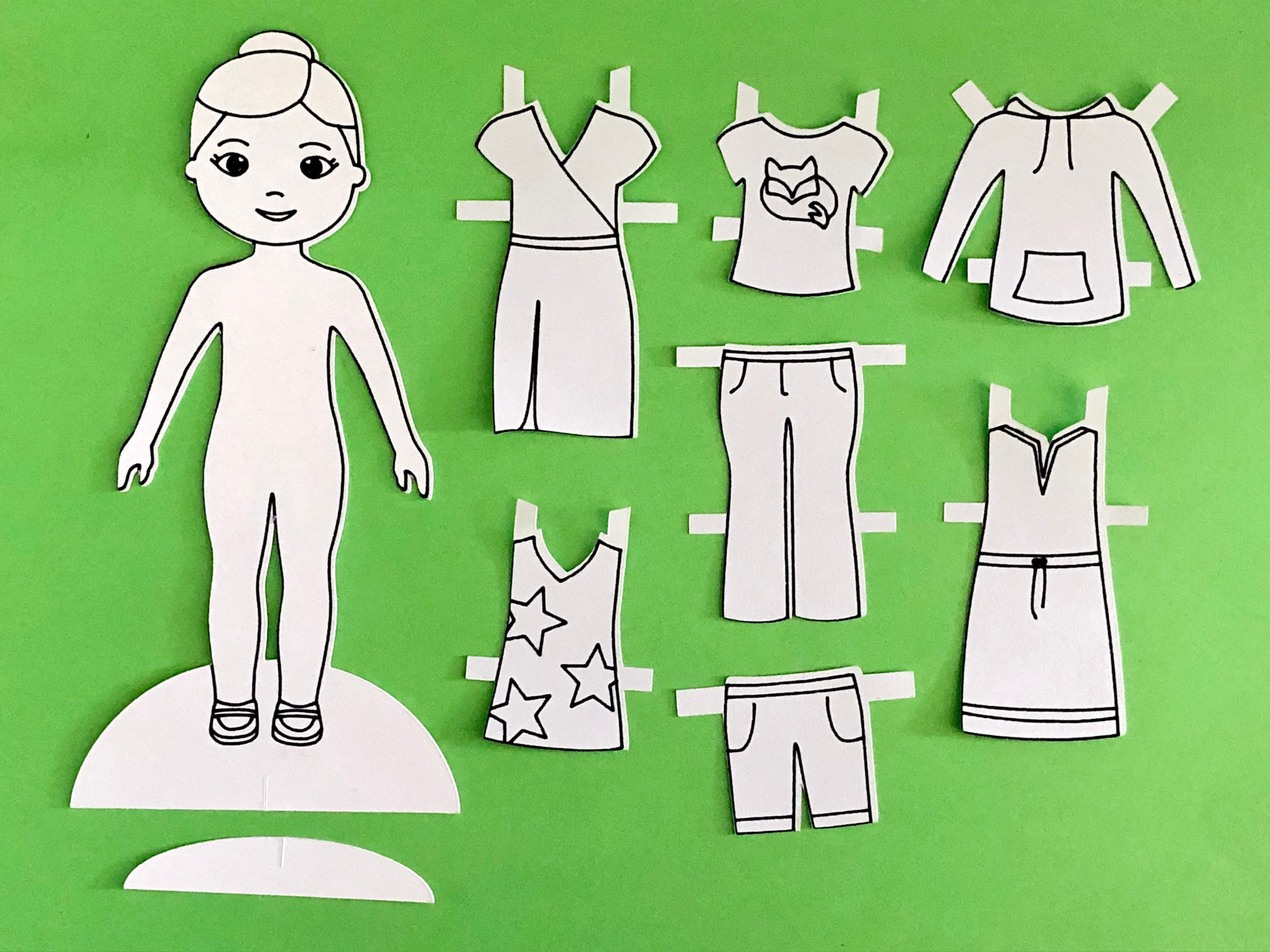 Paper Doll Cut File and Printable Meet Ruby A Downloadable Etsy Australia