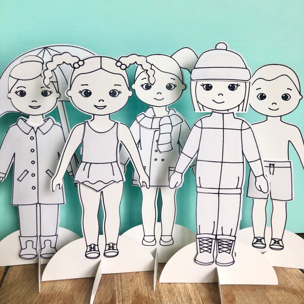 Seasonal Weather Wear Expansion Pack- Learning seasons fashionably with SVG and PDF for Cricut and hand cutting (svg, png, pdf)