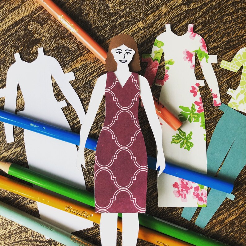 Paper Doll SVG Cut File Meet Jo A downloadable doll for Etsy