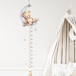 Babykamerstickers, babywandkaart, kinderkaart, dierenkaart, kaartsticker, stickermaat, jongens-meisjeskamersticker, beer