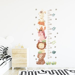 Baby Toise stickers, baby muur toise, kind toise, dier hoogte, Savannah maatregel, meisje kamer sticker, jongen sticker, jungle