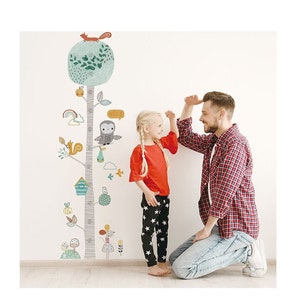 Babykamer stickers, Baby Muur Toise, Kind Toise, Dierlijke Toise, Toise Sticker, Meetsticker, Meisje Jongen Boomkamer Sticker