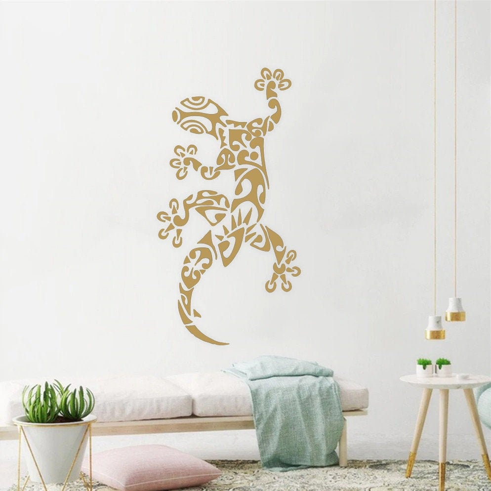 stickers Muraux, Mandala Mural, Home Decor, Décoration d'intérieur, Murale, Gecko, Salamandre