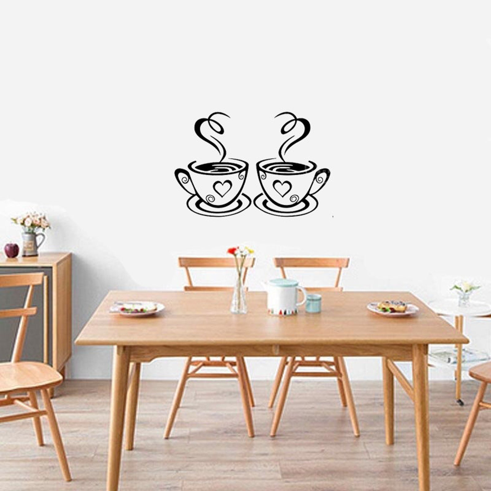 Coffee Wall Sticker Coffee Wall Decal Kitchen Decal Meal Etsy UK