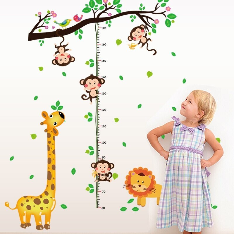 stickers Toise Bébé, Toise Murale Bebe, Enfant, Girafe