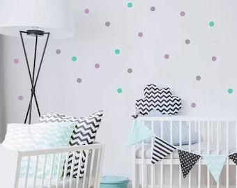 Baby room stickers, children's wall stickers, round stickers