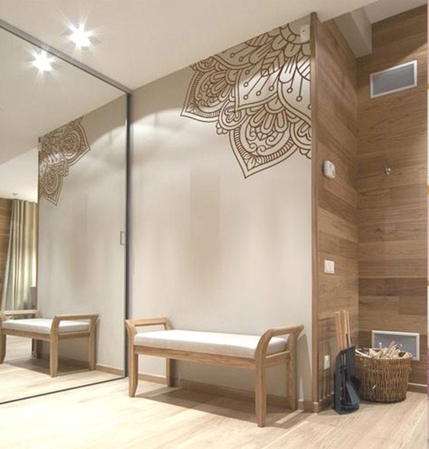 stickers Muraux, Mandala Mural, Home Decor, Décoration d'intérieur, Murale, Quart de Mandala, Angle