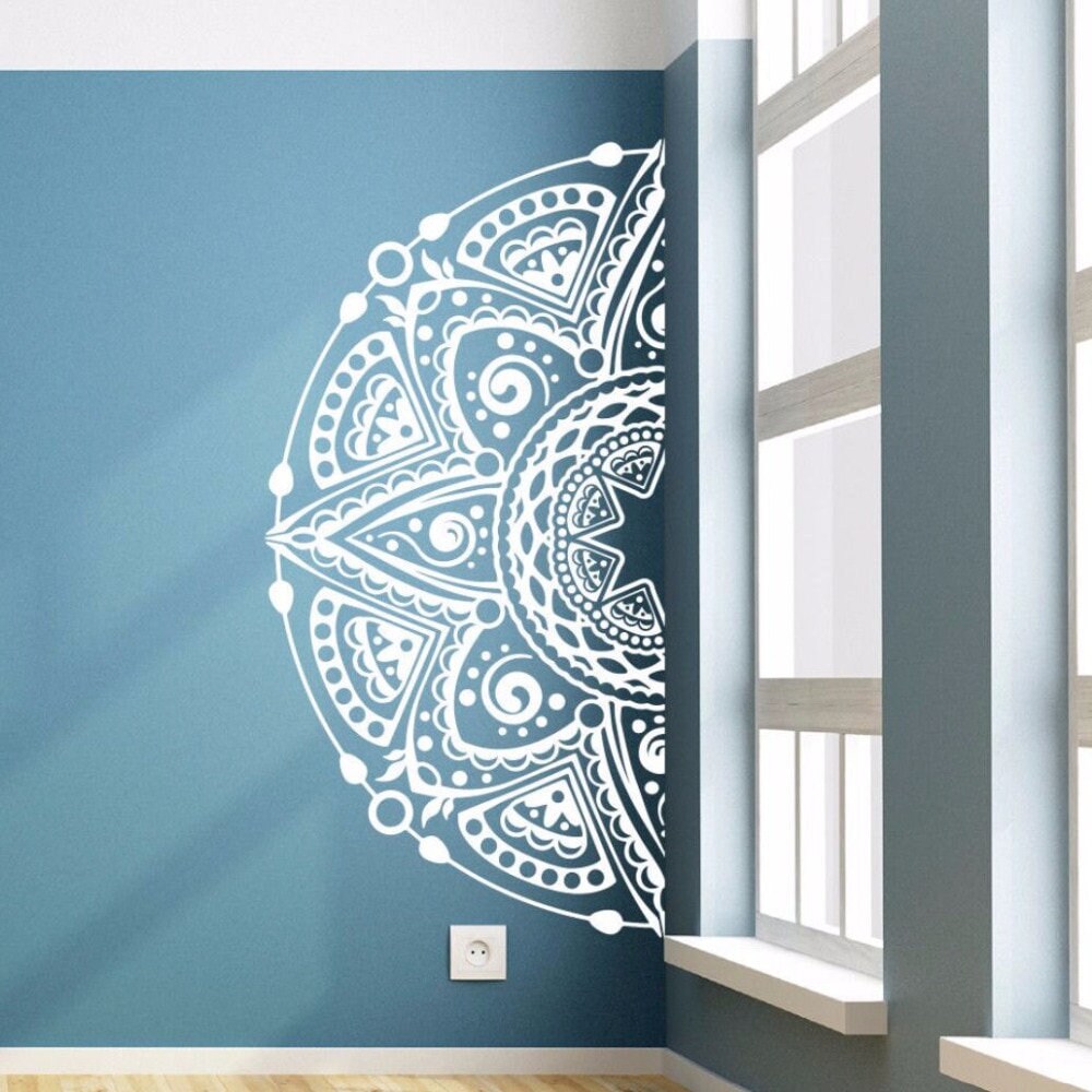 stickers Muraux, Mandala Mural, Home Decor, Décoration d'intérieur, Murale, Demi Mandala