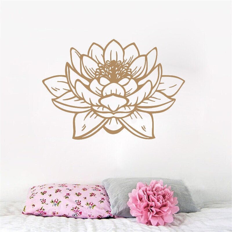 stickers Muraux, Mandala Mural, Home Decor, Décoration d'intérieur, Murale, Fleur de Lotus, Yoga