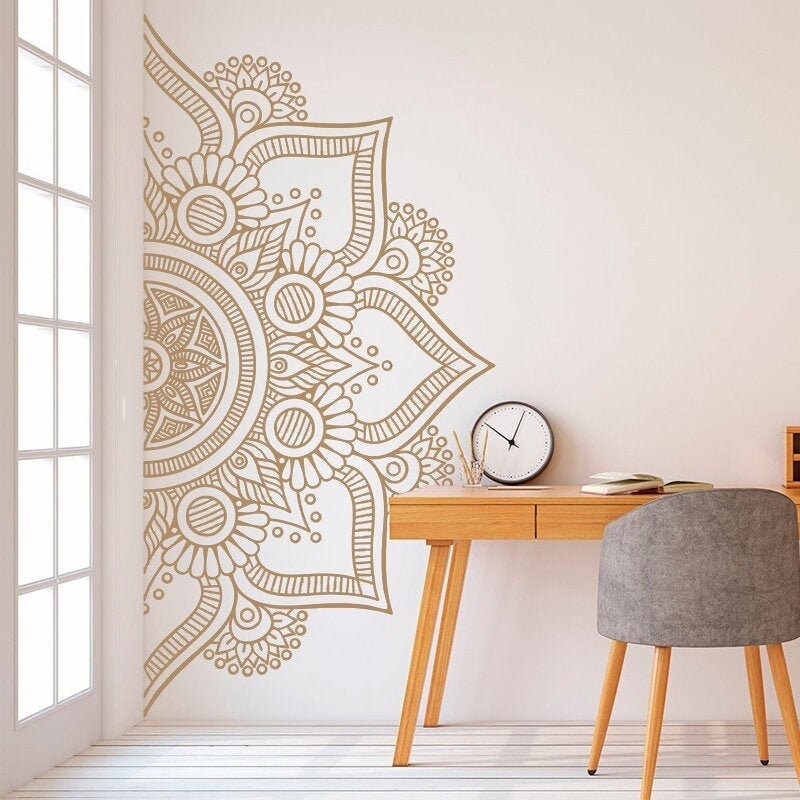 stickers Muraux, Mandala Mural, Home Decor, Décoration d'intérieur, Murale, Demi Mandala