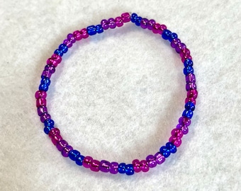 Bisexual Pride Bracelet Bi Pink Purple Blue