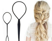 2 Topsy Tail Hair, Braid Ponytail Maker Hair, Styling Tools, Ponytail Creator Plastic Loop, Hair Accessories
