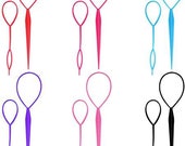2 Topsy Tail Hair, Braid Ponytail Maker Hair, Styling Tools, Ponytail Creator Plastic Loop, Hair Accessories