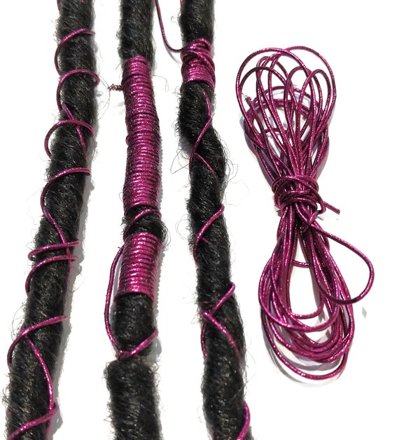 STRETCHY METALLIC CORD String Rope Braiding Hair Accessories Gold ,sliver  or Fuchsia Pink 