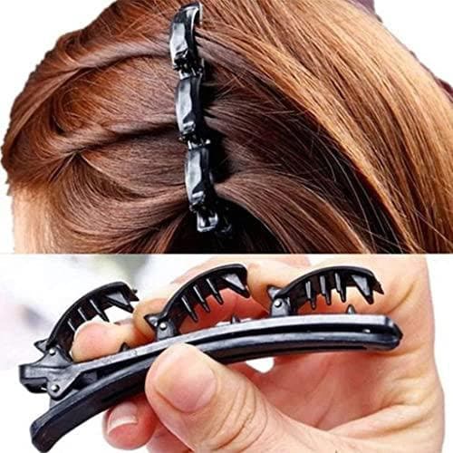 4 Pairs Hair Tail Tools, Hair Braid Accessories, Ponytail Maker for women  Girs, French Braid Tool Loop for Hair Styling (4 Colors Set)