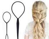 2 Topsy Tail Hair, Braid Ponytail Maker Hair, Styling Tools, Ponytail Creator Plastic Loop, Hair Accessories