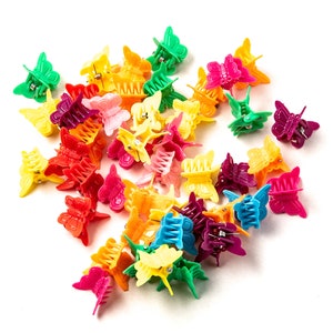 Multi Coloured Pack of Butterfly Claw jaw Hair Clips accessories 16 mm 18 mm pack of 20 Mixed Colours