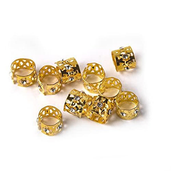 20 Pack Adjustable Gold Silver or Multi Colored Cuffs Clips Decorative Hair Accessories Buckle Braids, Dreadlocks