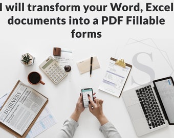 Custom FILLABLE PDF Form (1 page) Transform your Word, Excel documents into a PDF Fillable form