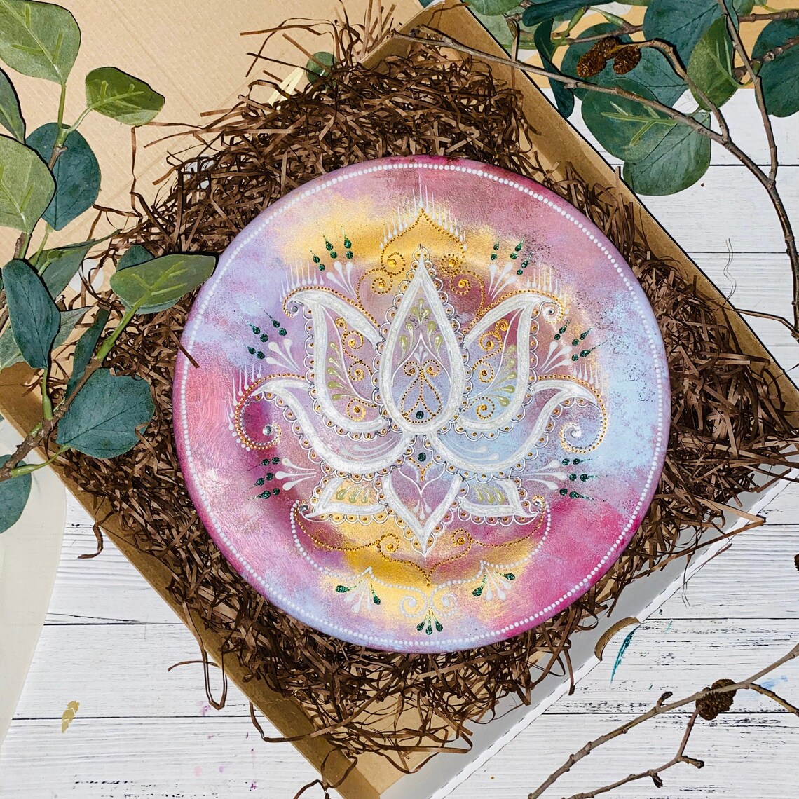 Lotus Wall Decor Original Art Ornament Wall Decor Decorative | Etsy