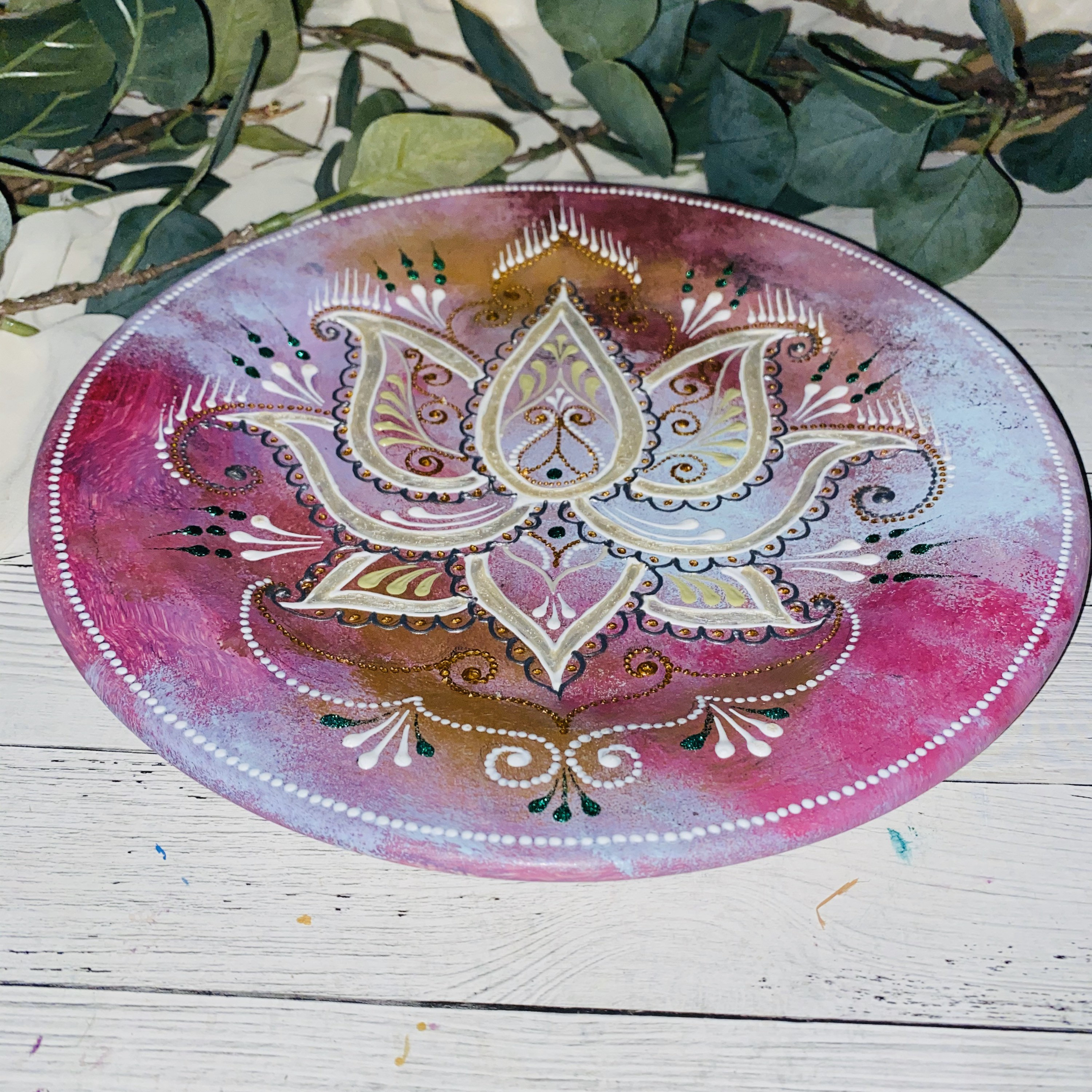 Lotus Wall Decor Original Art Ornament Wall Decor Decorative Etsy