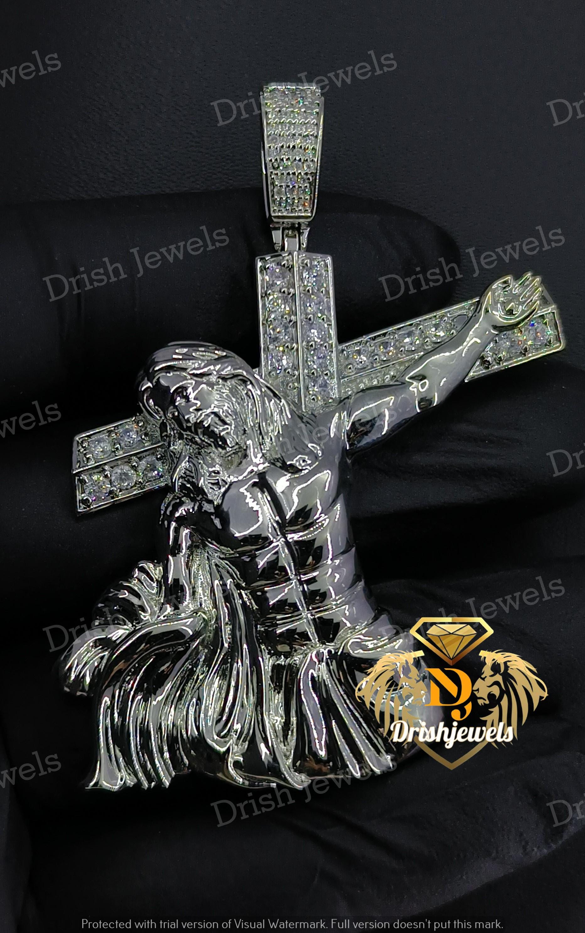 Pendant Sterling Silver Jesus Cross Pendant for Men Women 925 Sterling ...