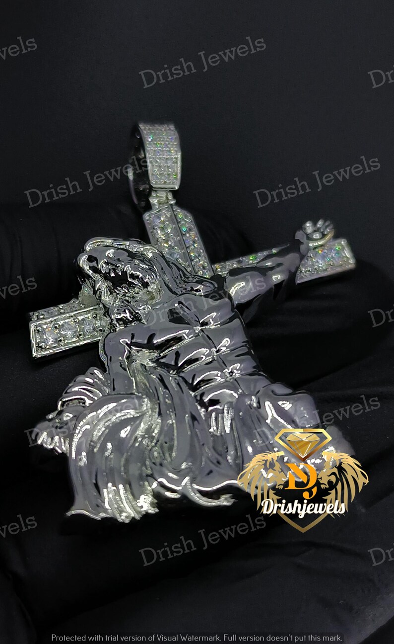 Pendant Sterling Silver Jesus Cross Pendant for Men Women 925 Sterling ...