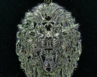 Lioness Medusa Head Pendant Charm with VVS1 Moissanite Test Passer, Solid 925 Sterling Silver, Men Women, Trending  & Unique Piece, Gifted