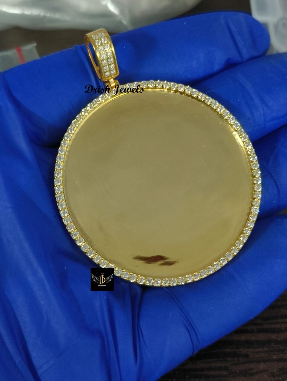 Custom Memory Photo Pendant, 1.59Ct Moissanite Test Passer, Iced Diamonds, Memorial Pendant, Handmade Pure 925 Silver, Customized Jewelry