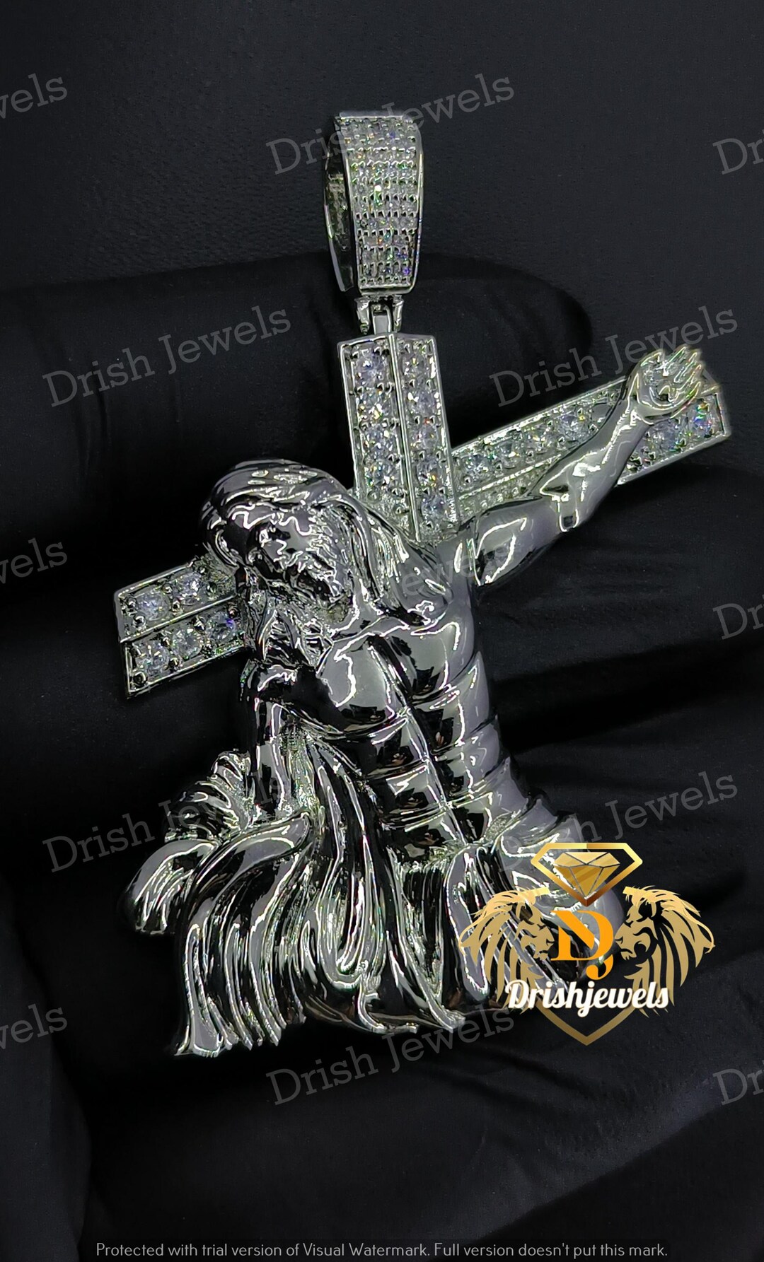 Pendant Sterling Silver Jesus Cross Pendant for Men Women 925 Sterling ...