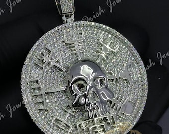 Men's Solid 925 Silver Egyptian Ankh Cross Anubis God Of Death Pharaoh, Round VVS1 Moissanite Test Passer,  Trending, Gifted