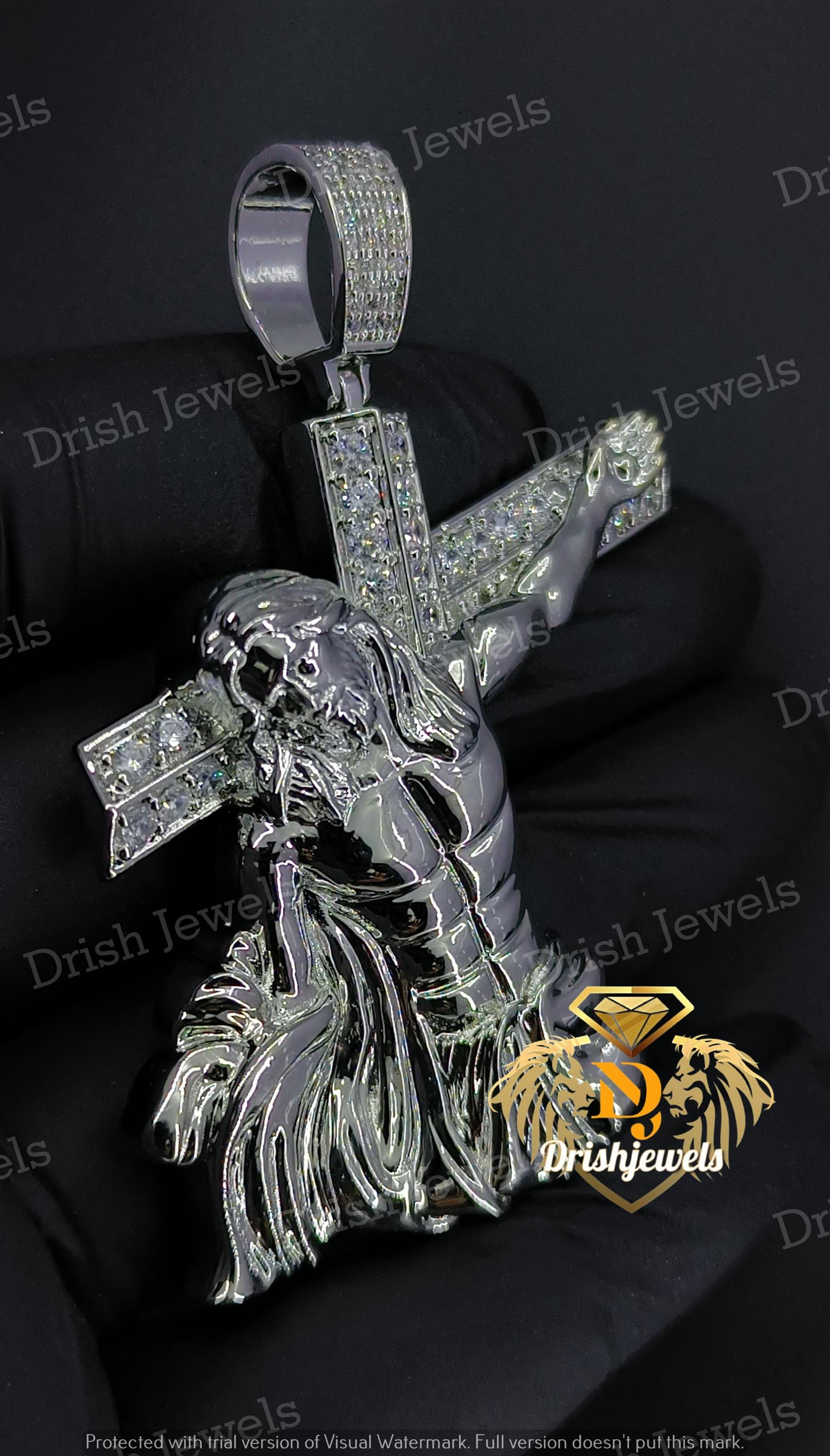 Pendant Sterling Silver Jesus Cross Pendant for Men Women 925 Sterling ...