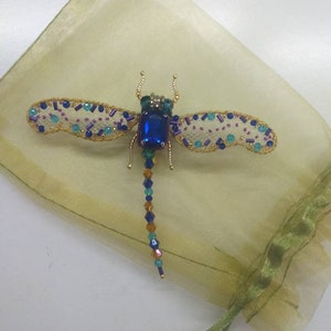 Sofisticata Spilla A Forma Di Libellula Con Cristalli Strass - Foto 3