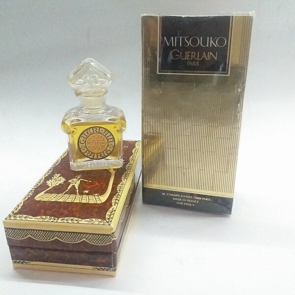 Mitsouko Parfum Extrait puro 7,5 ml Guerlain Splash, scatola, da donna, vintage des années 80, France, originale, pieno, ancienne formule, raro.